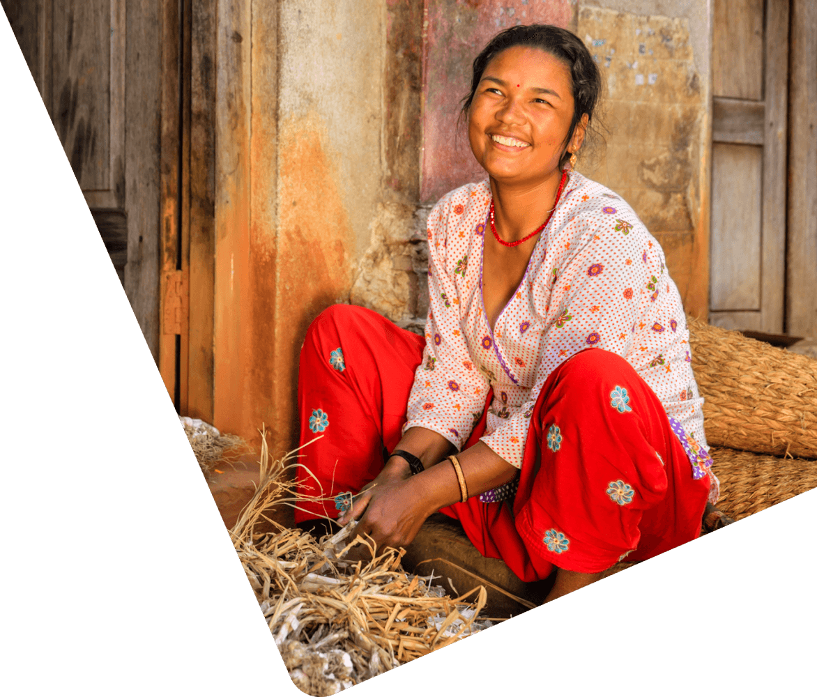 Smiling girl in Nepal